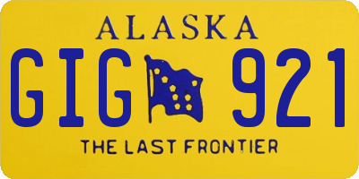 AK license plate GIG921