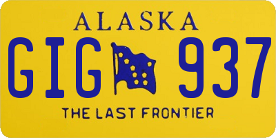 AK license plate GIG937