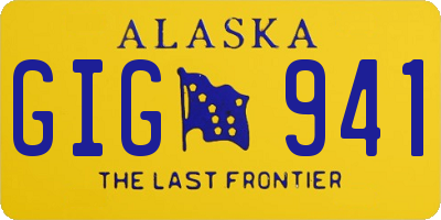 AK license plate GIG941