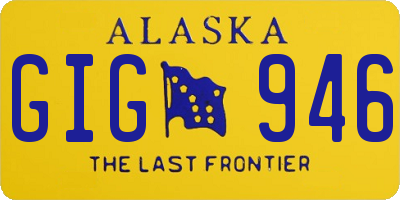 AK license plate GIG946