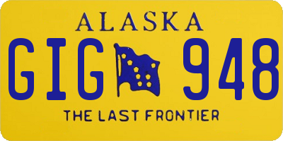 AK license plate GIG948