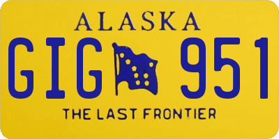 AK license plate GIG951