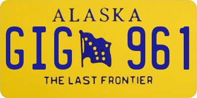 AK license plate GIG961