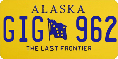 AK license plate GIG962