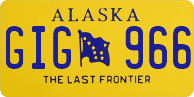 AK license plate GIG966