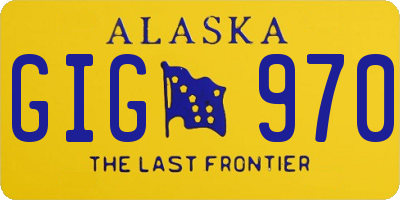 AK license plate GIG970