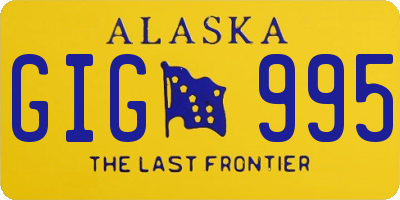 AK license plate GIG995