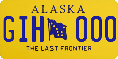 AK license plate GIH000