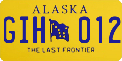 AK license plate GIH012