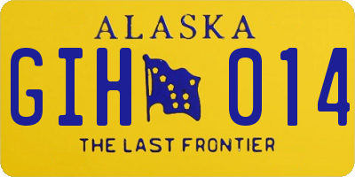 AK license plate GIH014
