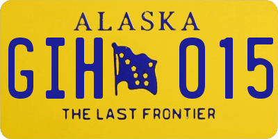 AK license plate GIH015