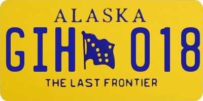AK license plate GIH018