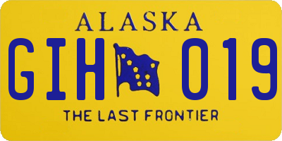 AK license plate GIH019
