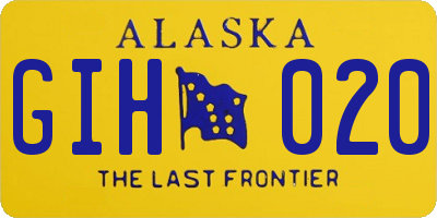 AK license plate GIH020