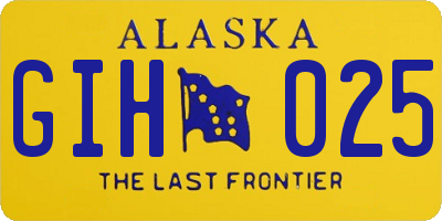 AK license plate GIH025