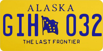 AK license plate GIH032