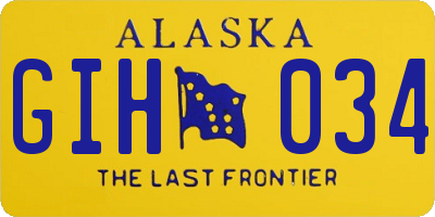 AK license plate GIH034
