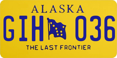 AK license plate GIH036