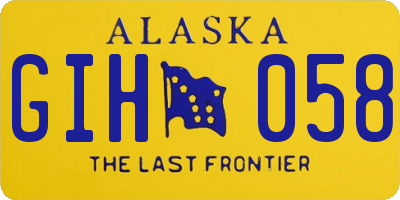AK license plate GIH058