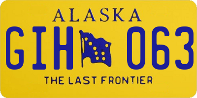 AK license plate GIH063