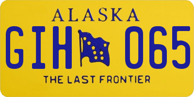 AK license plate GIH065