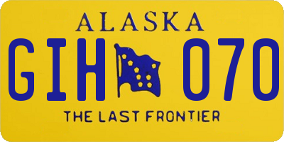 AK license plate GIH070