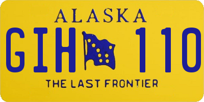AK license plate GIH110