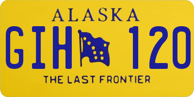AK license plate GIH120