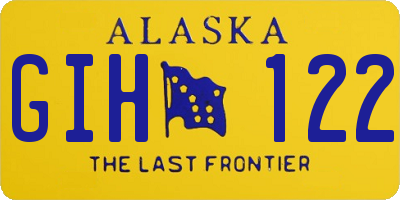 AK license plate GIH122