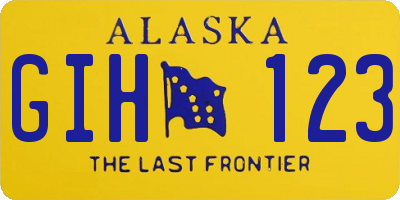 AK license plate GIH123