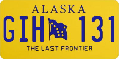 AK license plate GIH131
