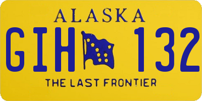 AK license plate GIH132