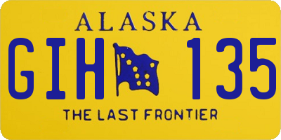 AK license plate GIH135