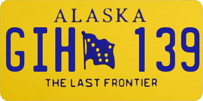 AK license plate GIH139