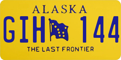 AK license plate GIH144