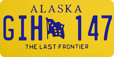 AK license plate GIH147