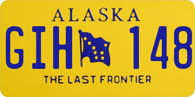 AK license plate GIH148