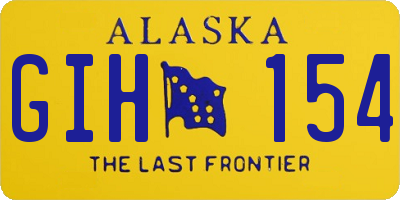 AK license plate GIH154