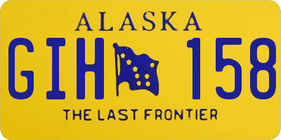 AK license plate GIH158