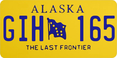 AK license plate GIH165