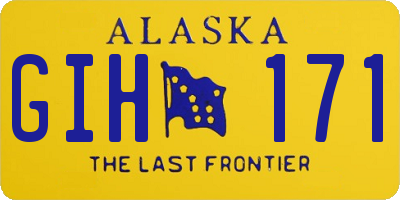 AK license plate GIH171