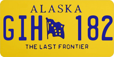 AK license plate GIH182