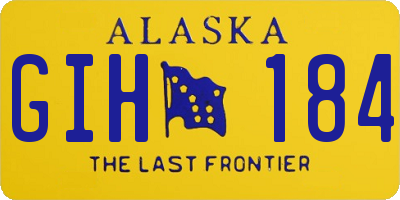 AK license plate GIH184