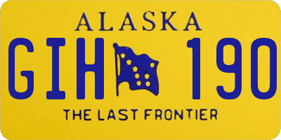 AK license plate GIH190