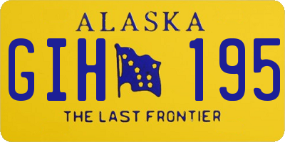 AK license plate GIH195