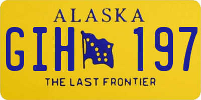 AK license plate GIH197