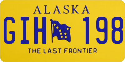 AK license plate GIH198