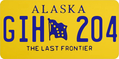 AK license plate GIH204