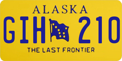 AK license plate GIH210