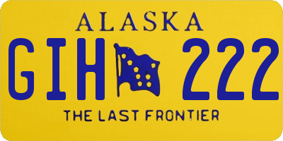AK license plate GIH222